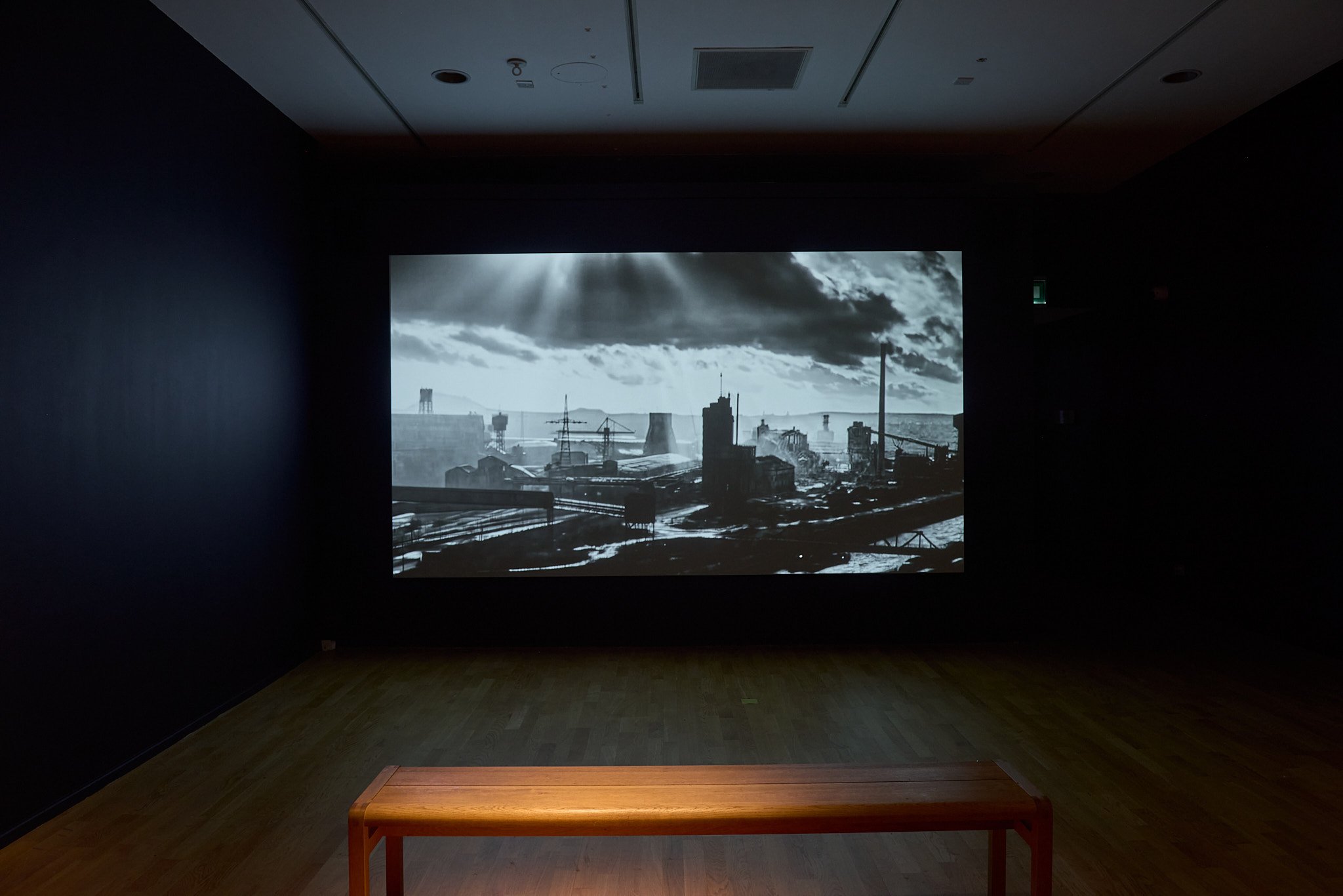 Endz of the World film projected large-scale — industrial Black Country landscape