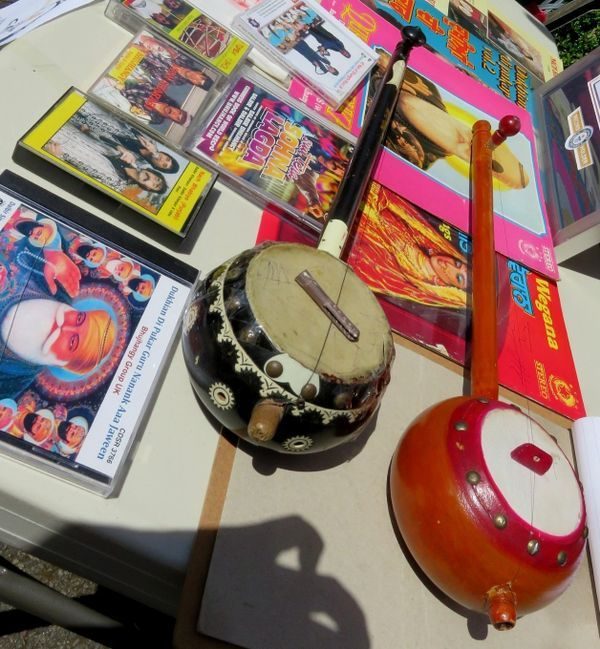 Visitors discussing the work at Walsall