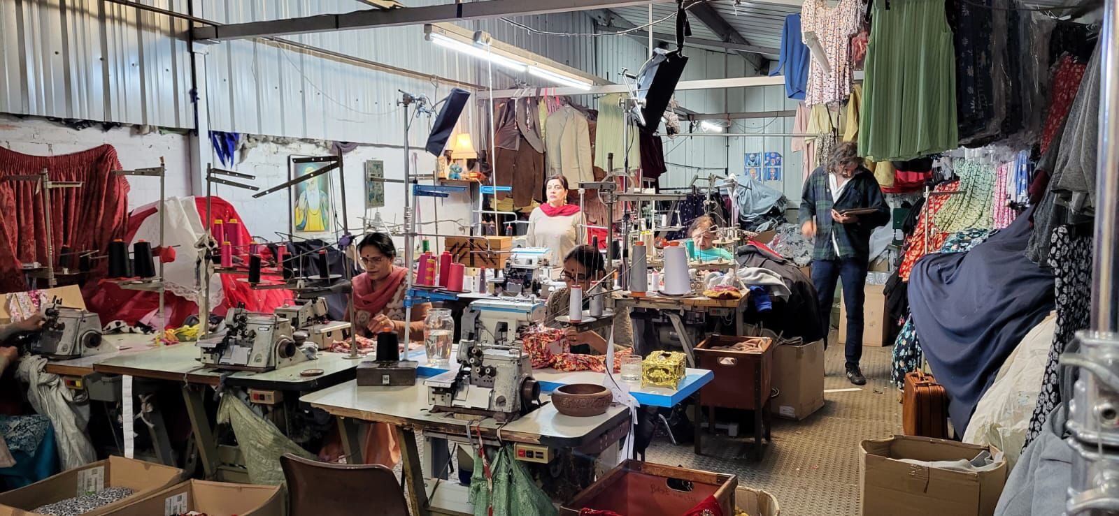 Seamstress set behind the scenes